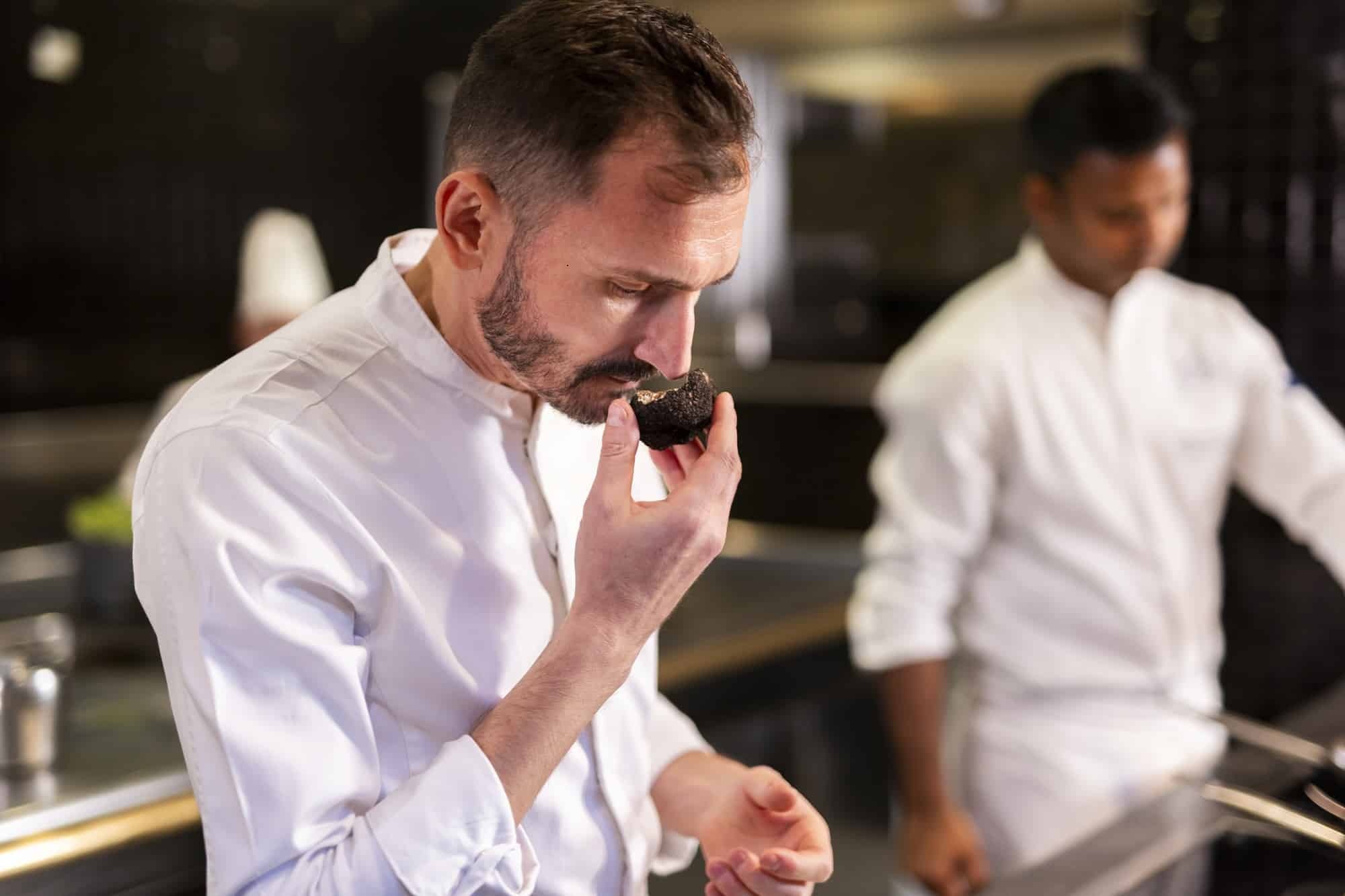 Romanian chef preparing seasonal dishes