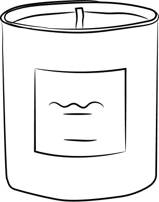 illustration of a hotel candle