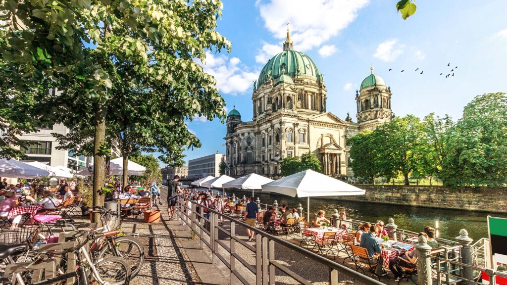 The Spree River and the Berliner Dom in Berlin, Germany