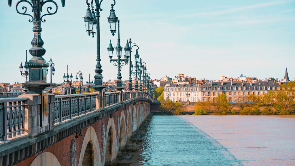 Pont de Pierre in Bordeaux, France