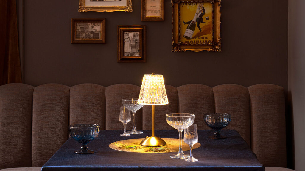 a table at Room 27, a speakeasy at Fenway Hotel, Autograph Collection