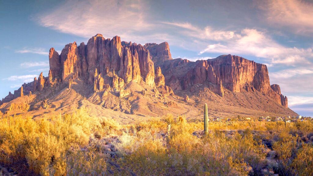 Superstition Mountains in the Sonoran Desert.